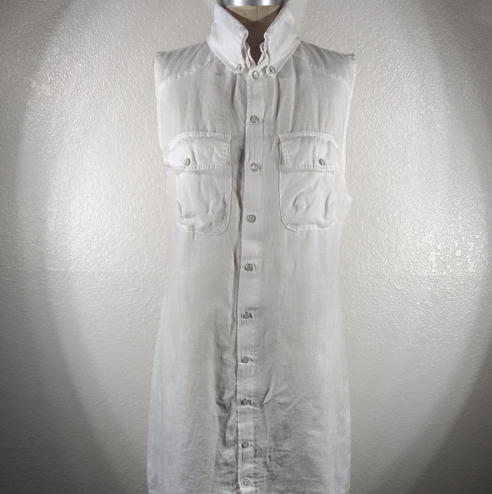 Pete & Greta by Johnny Was Sleeveless Utilitarian Dress M NWT
